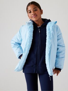 Athleta Girl REVERSIBLE COOL DAYS JACKET Mist Blue Girls size XXL/16